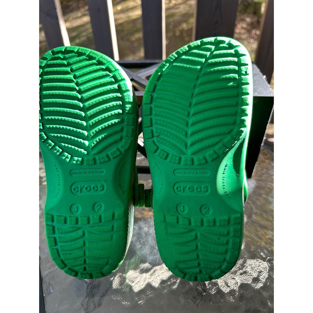 Croc Minecraft Clog Shoes Green Camo With Jibbitz Kids Junior Size J2 - Picture 7 of 7
